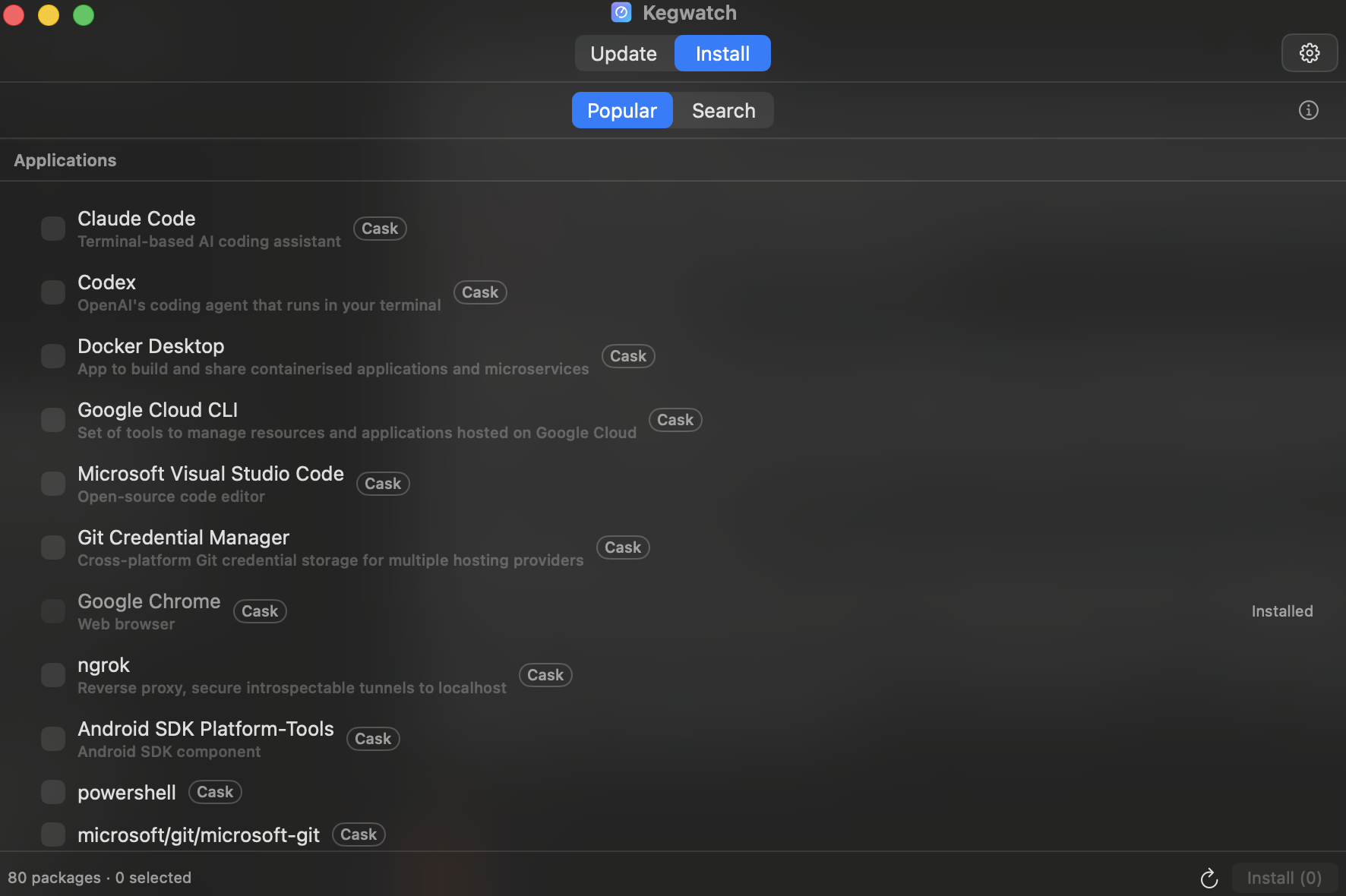 Browse and install apps